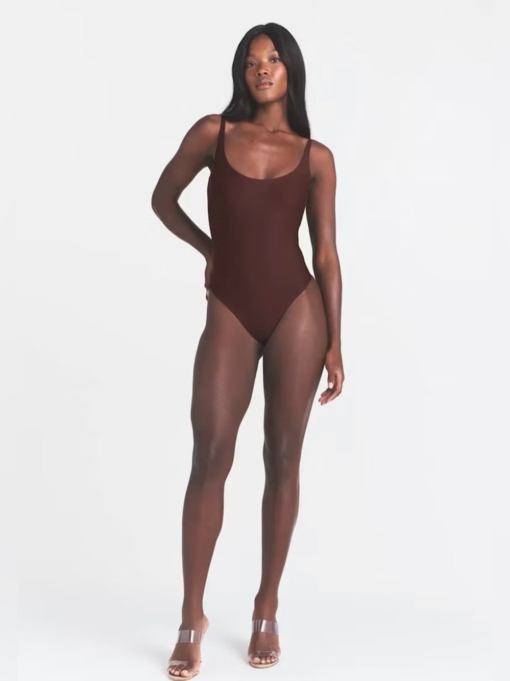 SKIMS Scoop Low-back Bodysuit - Cocoa - Small - NWT